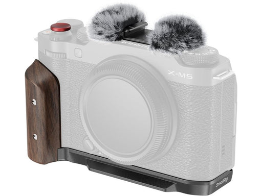 SmallRig 5260 L-Shape Mount Plate with Wooden Handle for FUJIFILM X-M5 Black