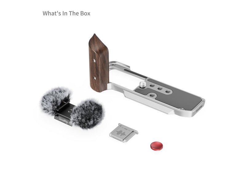 SmallRig 5261 L-Shape Mount Plate with Wooden Handle for FUJIFILM X-M5 Sliver