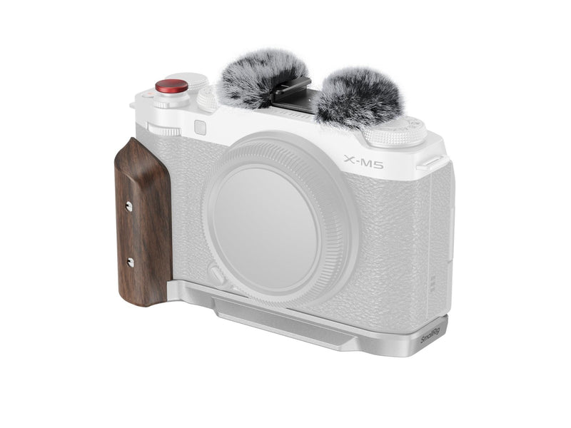 SmallRig 5261 L-Shape Mount Plate with Wooden Handle for FUJIFILM X-M5 Sliver