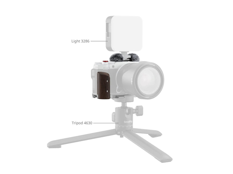 SmallRig 5261 L-Shape Mount Plate with Wooden Handle for FUJIFILM X-M5 Sliver