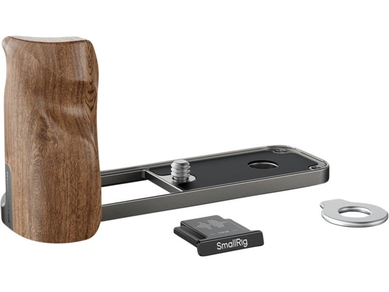 SmallRig 5394 L-Shaped Mount Plate with Wooden Handle for FUJIFILM X half Charcoal Silver