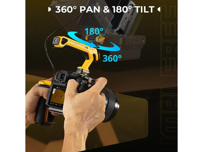 SmallRig 5519 Swivel and Tilt Adjustable Monitor Support with Cold Shoe（BumbleBee Edition）
