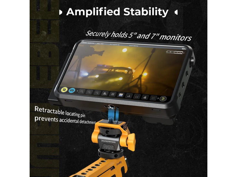 SmallRig 5519 Swivel and Tilt Adjustable Monitor Support with Cold Shoe（BumbleBee Edition）