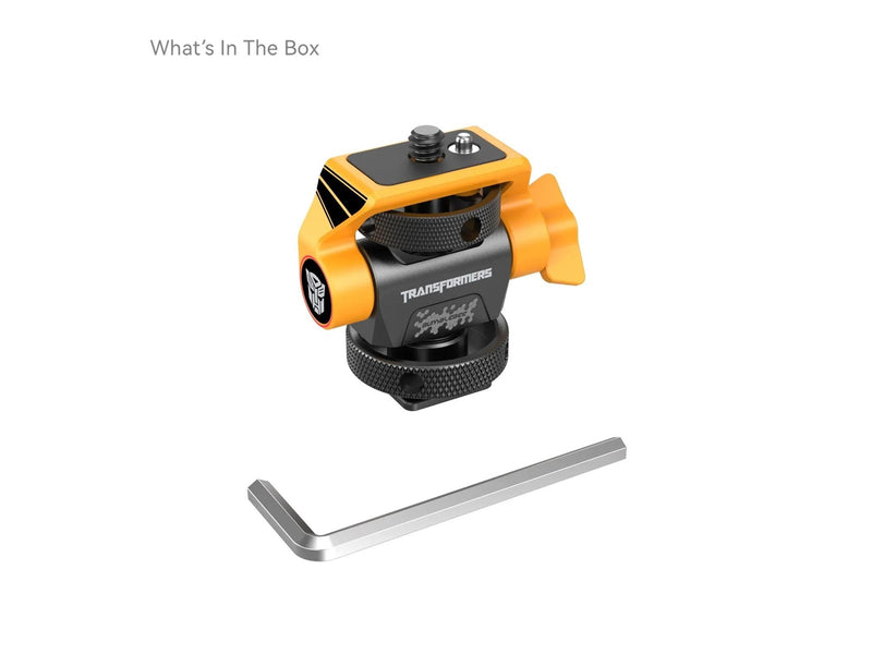 SmallRig 5519 Swivel and Tilt Adjustable Monitor Support with Cold Shoe（BumbleBee Edition）