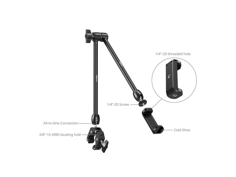 SmallRig 5624 Desktop Magic Arm with Crab-Shaped Clamp Kit