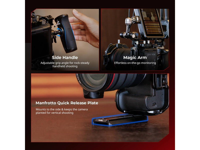 SmallRig 6381 HawkLock Quick Release Cage Kit with V-Mount Battery Plate for Canon EOS R6 V