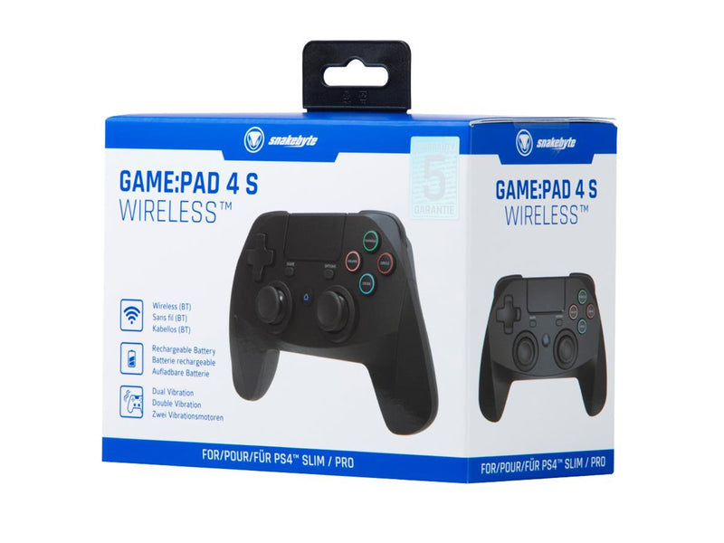 Snakebyte GAME:PAD 4 S WIRELESS (BLACK) - Wireless Controller - Sony PlayStation 4