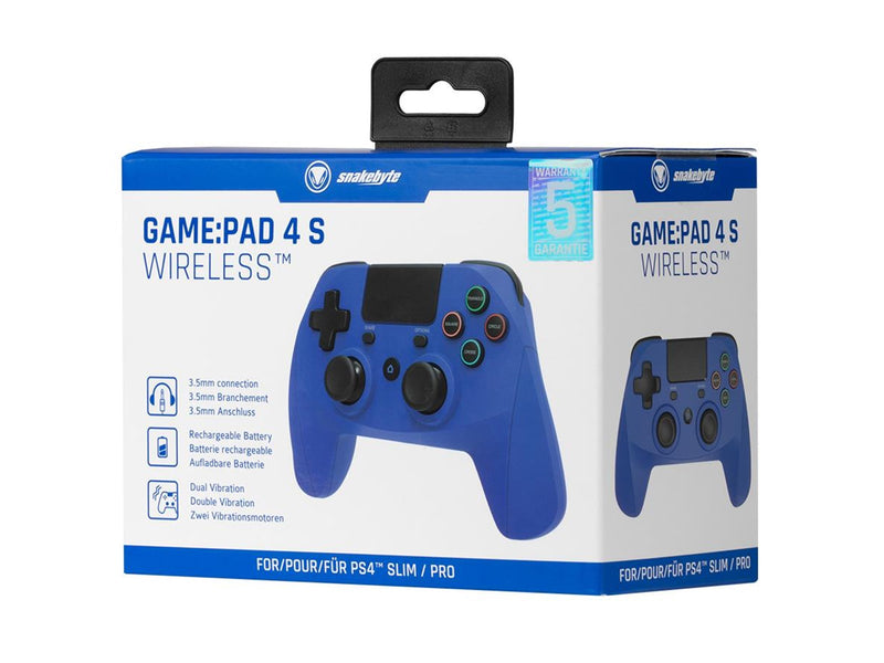 Snakebyte GAME:PAD 4 S WIRELESS (BLUE) - Wireless Controller - Sony PlayStation 4