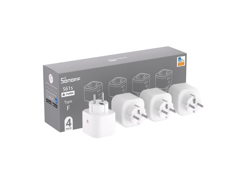 Sonoff SONOFF S61s Matter Außensteckdose über Wi-Fi, 4er-Pack