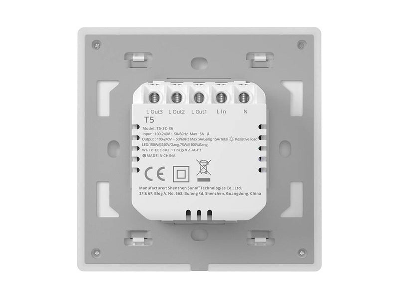 Sonoff Smart WiFi Touch Wall Switch TX T5 2C (2-channel)