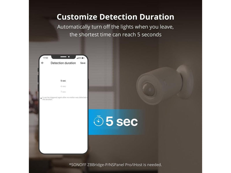 Sonoff ZigBee motion sensor SNZB-03P + battery