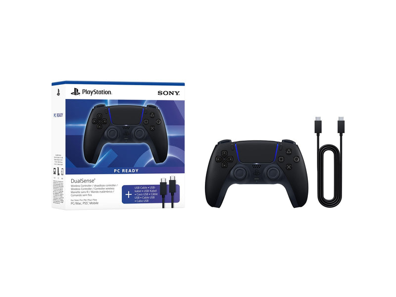 Sony PlayStation 5 DualSense - Midnight Black + USB-C Cable - Wireless Controller - Sony PlayStation 5