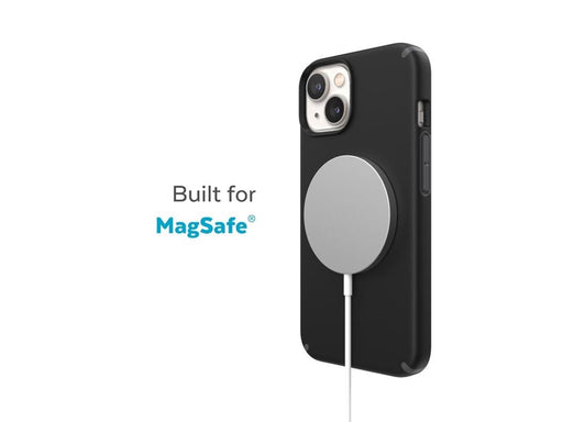 Speck CandyShell Pro + MagSafe - iPhone 14 Plus Case with MICROBAN Coating - Black / Slate Grey