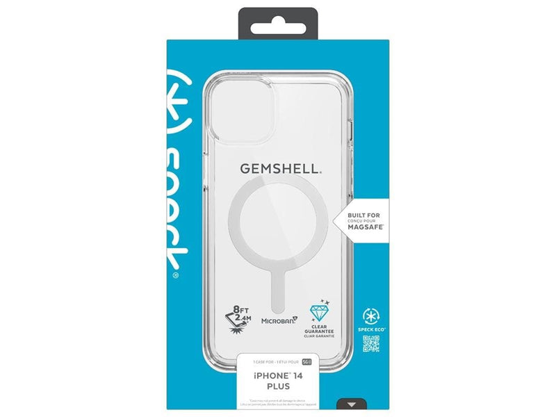 Speck Gemshell + MagSafe - Case for iPhone 15 Plus / iPhone 14 Plus with MICROBAN coating - Clear