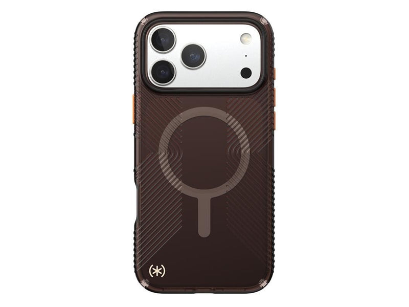 Speck Presidio Lux Grip MagSafe - iPhone 17 Pro Max Case - Luxury Shade Matte / Orange