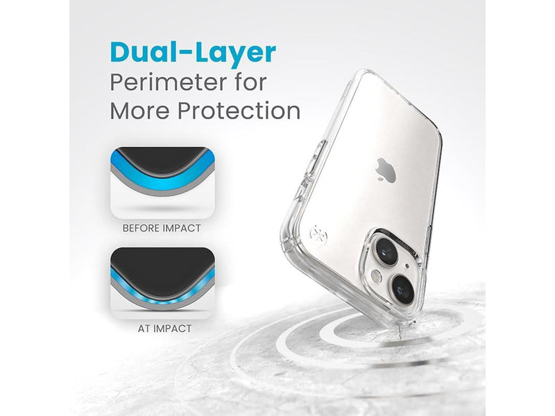 Speck Presidio Perfect-Clear - Case iPhone 17e / 16e / 15 / 14 / 13 - Clear