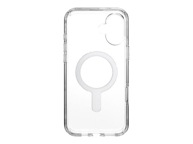 Speck Presidio Perfect-Clear ClickLock & MagSafe - iPhone 16 Plus Case - Clear / Chrome Finish / Serene Silver