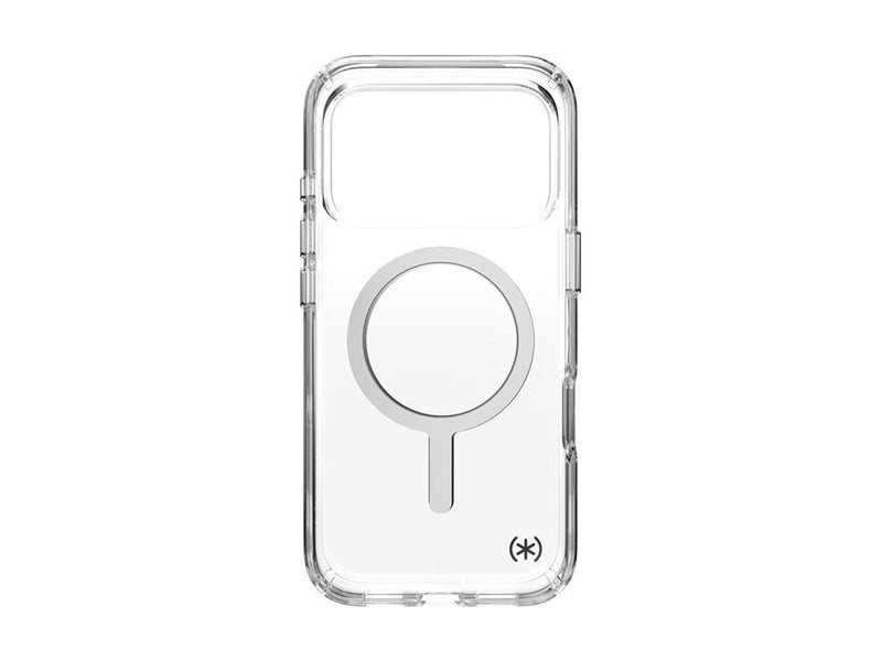 Speck Presidio Perfect Clear MagSafe - iPhone 17 Pro Case - Clear / Silver