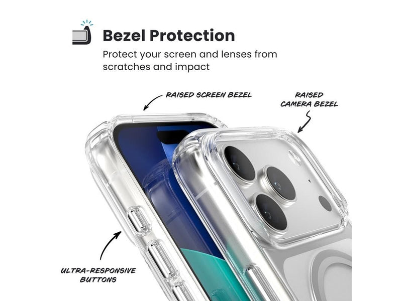 Speck Presidio Perfect Clear MagSafe - iPhone 17 Pro Case - Clear / Silver