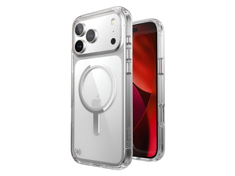Speck Presidio Perfect Clear MagSafe - iPhone 17 Pro Max Case - Clear / Silver