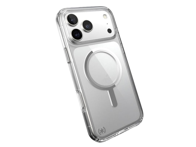 Speck Presidio Perfect Clear MagSafe - iPhone 17 Pro Max Case - Clear / Silver