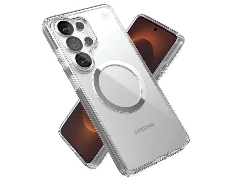 Speck Presidio Perfect-Clear Magnet - Samsung Galaxy S26 Ultra MagSafe Case - Clear/Clear/Silver