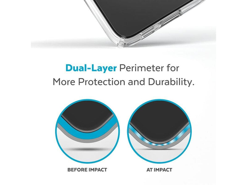 Speck Presidio Perfect-Clear - Samsung Galaxy S23+ Case with MICROBAN Coating - Clear