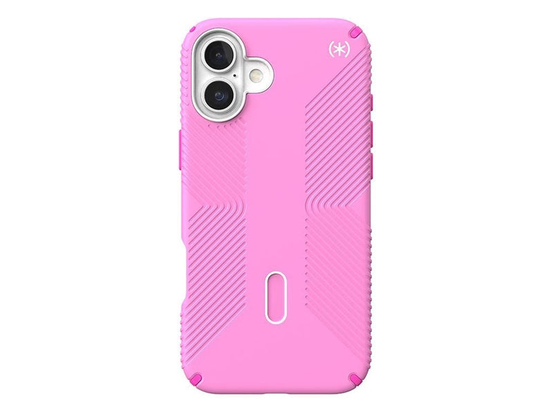 Speck Presidio2 Grip ClickLock & MagSafe - iPhone 16 Plus Case - True Pink / Shocking Pink / White