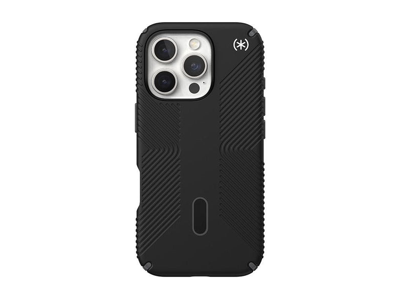 Speck Presidio2 Grip ClickLock & MagSafe - iPhone 16 Pro Case - Black / Slate Gray / White