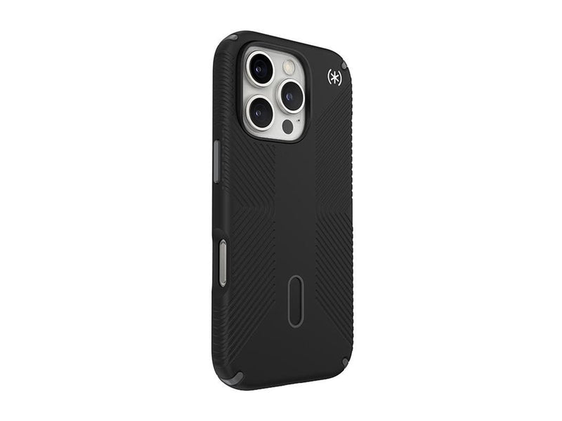 Speck Presidio2 Grip ClickLock & MagSafe - iPhone 16 Pro Case - Black / Slate Gray / White