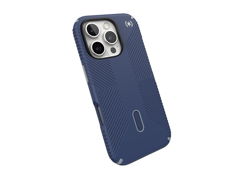 Speck Presidio2 Grip ClickLock & MagSafe - iPhone 16 Pro Case - Coastal Blue / Dust Gray / White