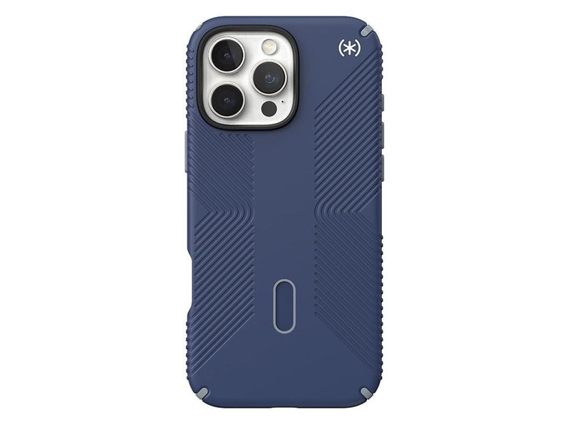 Speck Presidio2 Grip ClickLock & MagSafe - iPhone 16 Pro Max Case - Coastal Blue / Dust Gray / White