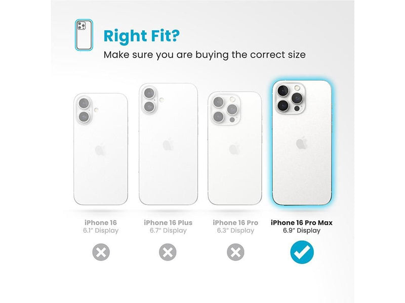 Speck Presidio2 Grip ClickLock & MagSafe - iPhone 16 Pro Max Case - Coastal Blue / Dust Gray / White