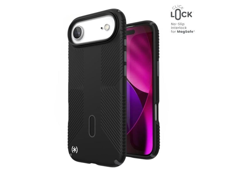 Speck Presidio2 Grip ClickLock & MagSafe - iPhone Air Case - Black / Slate Gray / White