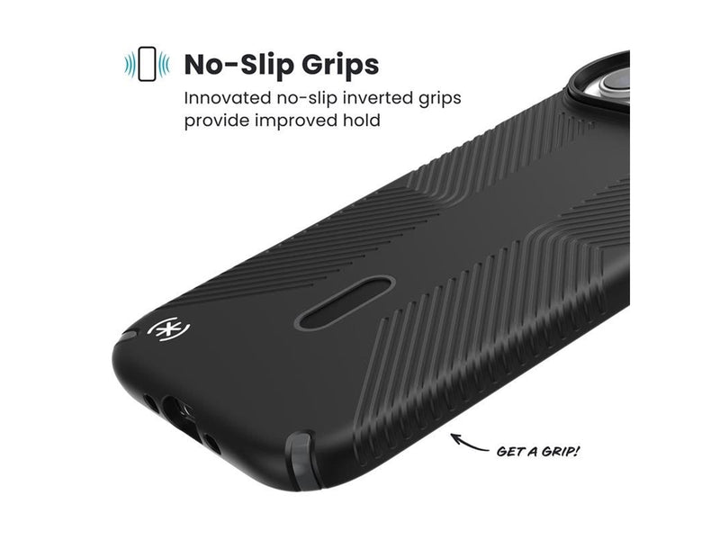 Speck Presidio2 Grip ClickLock & MagSafe - iPhone Air Case - Black / Slate Gray / White