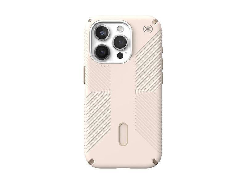 Speck Presidio2 Grip ClickLock & Magsafe - iPhone 15 Pro Case - Bleached Bone / Heirloom Gold / Hazel Brown