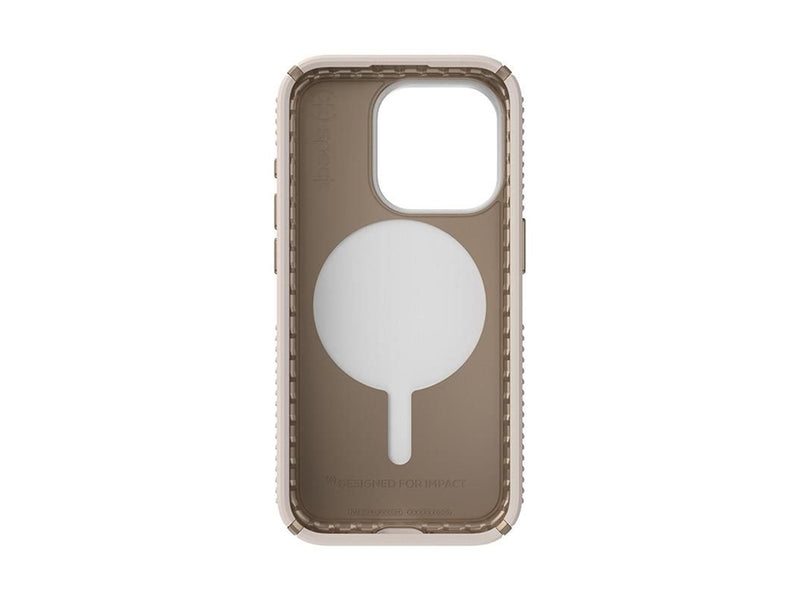 Speck Presidio2 Grip ClickLock & Magsafe - iPhone 15 Pro Case - Bleached Bone / Heirloom Gold / Hazel Brown