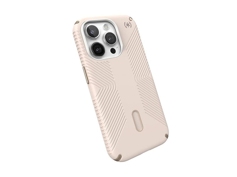 Speck Presidio2 Grip ClickLock & Magsafe - iPhone 15 Pro Case - Bleached Bone / Heirloom Gold / Hazel Brown