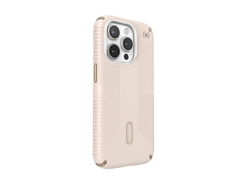 Speck Presidio2 Grip ClickLock & Magsafe - iPhone 15 Pro Case - Bleached Bone / Heirloom Gold / Hazel Brown