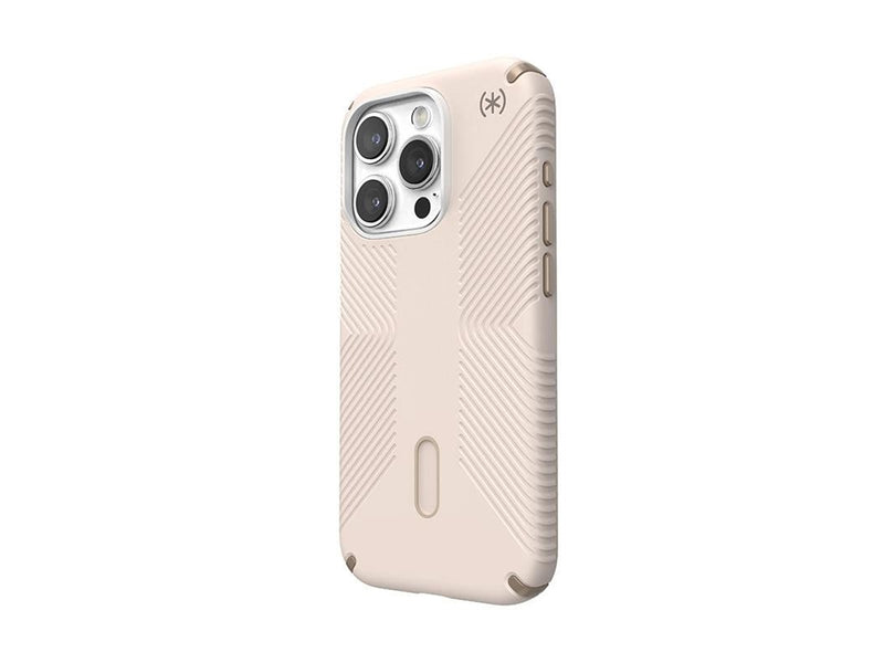 Speck Presidio2 Grip ClickLock & Magsafe - iPhone 15 Pro Case - Bleached Bone / Heirloom Gold / Hazel Brown