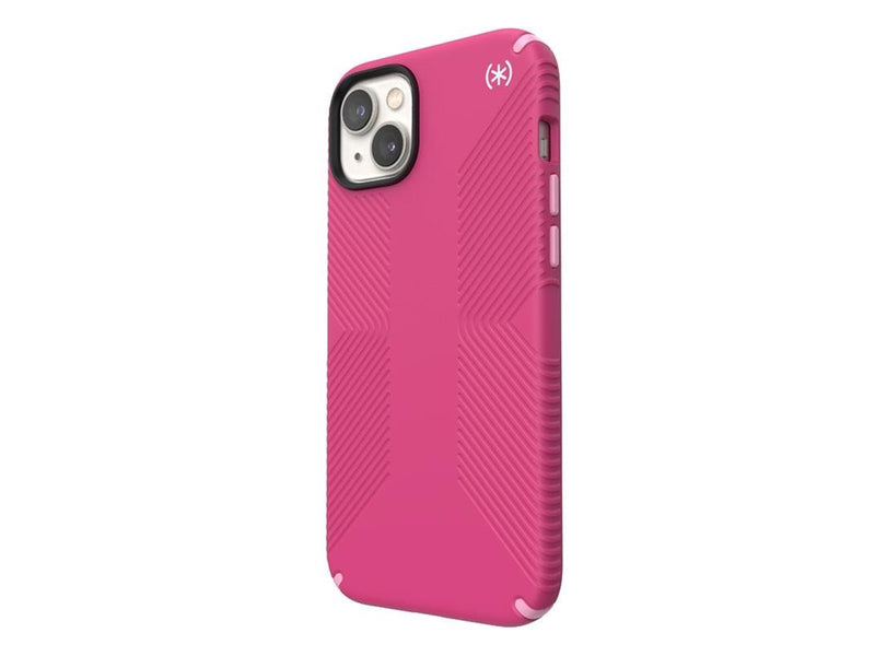 Speck Presidio2 Grip MagSafe - Anti-slip iPhone 14 Plus Case - Digitalpink / Blossompink / White