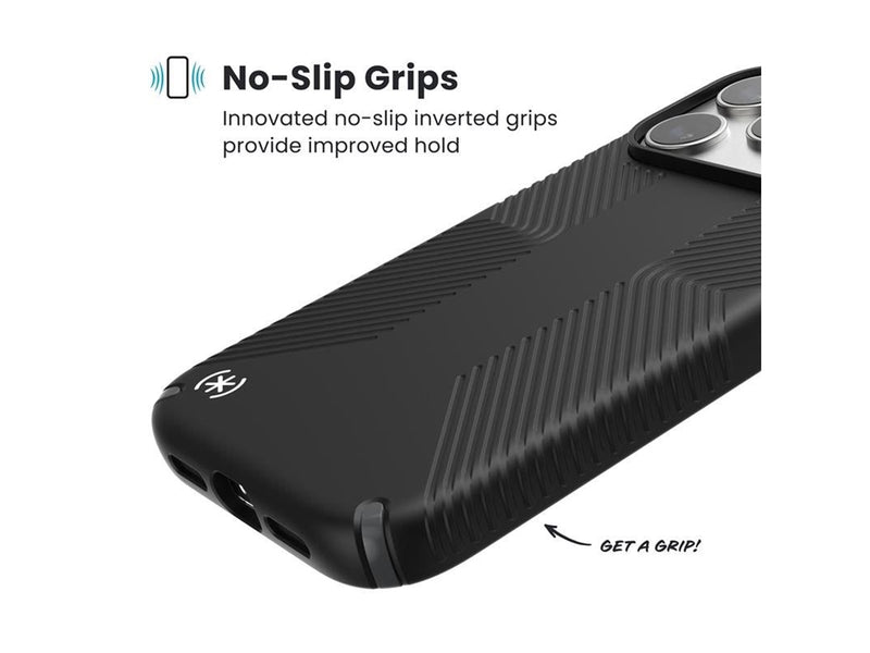 Speck Presidio2 Grip MagSafe - iPhone 17 Pro Case - Black / Slate Gray / White