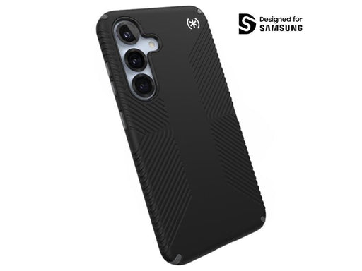 Speck Presidio2 Grip Magnet - Samsung Galaxy S25 / 24 MagSafe Case - Black/Slate Gray/White