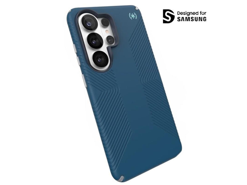 Speck Presidio2 Grip Magnet - Samsung Galaxy S26 Ultra MagSafe Case - Deep Sea/Silver Metallic/Spell Blue