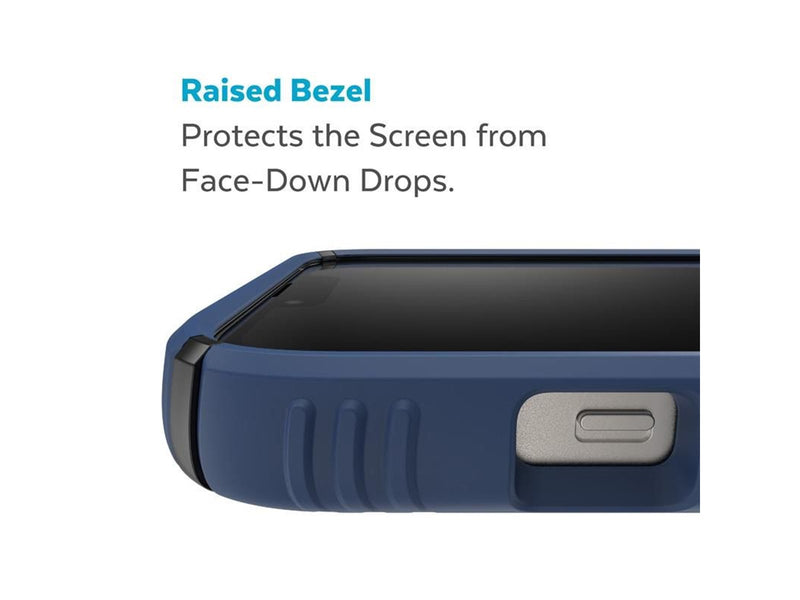 Speck Presidio2 Grip Magsafe - iPhone 15 Plus / iPhone 14 Plus Case - Coastal Blue / Black / White
