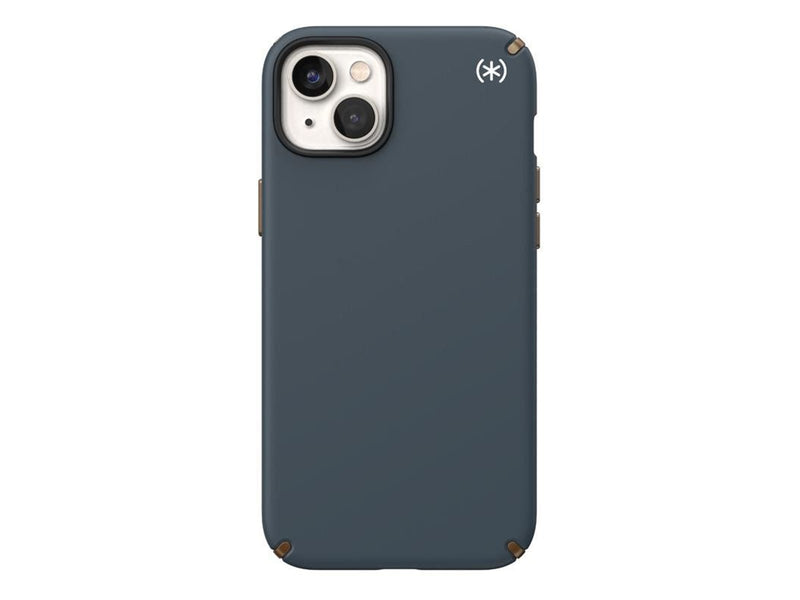 Speck Presidio2 Pro - Antibacterial iPhone 15 Plus / 14 Plus Case - Charcoal / Cool Bronze / Slate