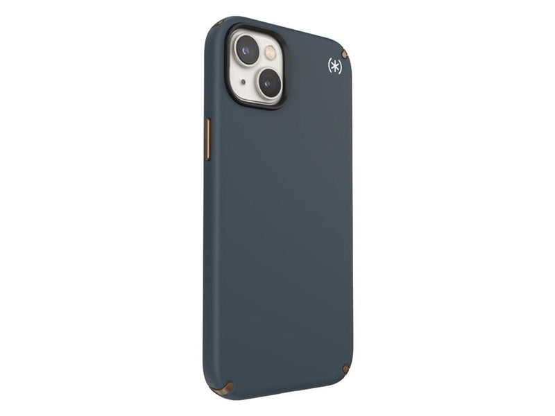 Speck Presidio2 Pro - Antibacterial iPhone 15 Plus / 14 Plus Case - Charcoal / Cool Bronze / Slate