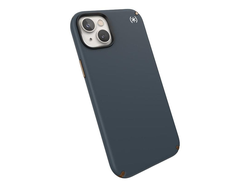 Speck Presidio2 Pro - Antibacterial iPhone 15 Plus / 14 Plus Case - Charcoal / Cool Bronze / Slate