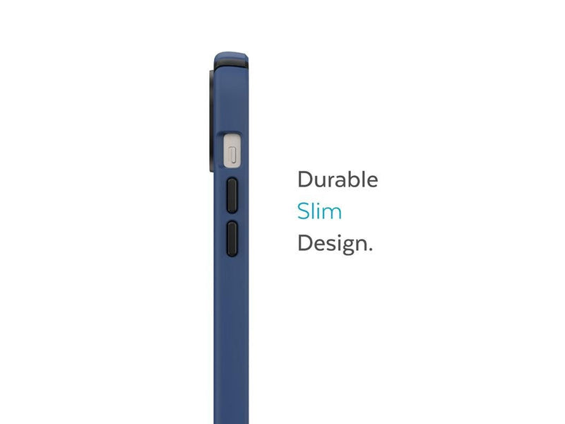 Speck Presidio2 Pro - Antibacterial iPhone 15 Plus / 14 Plus Case - Coastal Blue / Black / White