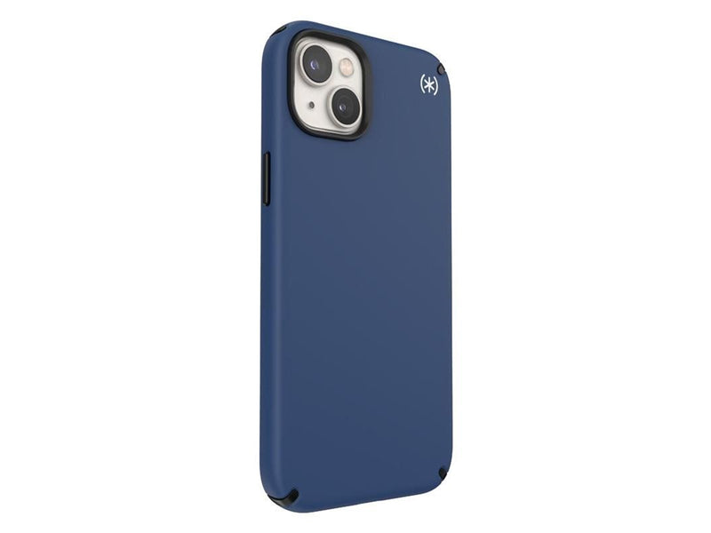 Speck Presidio2 Pro - Antibacterial iPhone 15 Plus / 14 Plus Case - Coastal Blue / Black / White